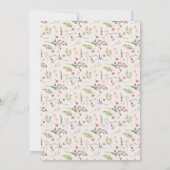 フローラエレガントピンク&グリーンブライダルシャワー 招待状 (裏面)