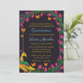 フローラエレガントピーコックフォークアートフィエスタキンセアニェラ 招待状 (スタンド正面)