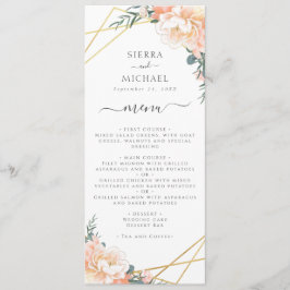 フローラエレガントピーチクリーム金ゴールド結婚披露宴 メニュー