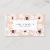 フローラエレガントピーチ模様 名刺 (正面)