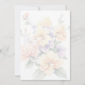 フローラエレガントピーチ、パープル、セージ・グリーン結婚ズ セーブザデート (裏面)