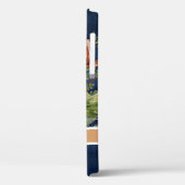 フローラエレガントピーニーピンクブルゴーニュ海軍ブルーウッド Case-Mate iPhoneケース (裏面 / 左)