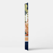 フローラエレガントピーニーピンクブルゴーニュ海軍ブルーウッド Case-Mate iPhoneケース (裏面 / 右)