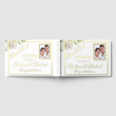 フローラエレガントフォトウェディングレセプションゴールドフォイル ゲストブック (全面)