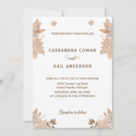 フローラエレガントフライヤー結婚式招待状 招待状