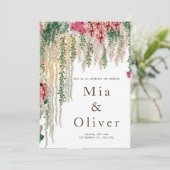 フローラエレガントフラワーパワー結婚式招待状 招待状 (スタンド正面)
