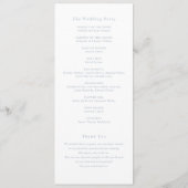 フローラエレガントフランスのバラブルー結婚ズ プログラム (裏面)