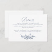 フローラエレガントフランスのバラヴィンテージウェディング詳細 招待状 (正面/裏面)