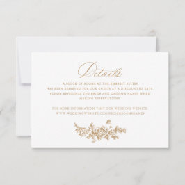 フローラエレガントフランスのバラヴィンテージウェディング詳細 招待状