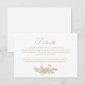 フローラエレガントフランスのバラヴィンテージウェディング詳細 招待状 (正面/裏面)