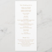 フローラエレガントフランスのバラ金ゴールド結婚の プログラム (裏面)