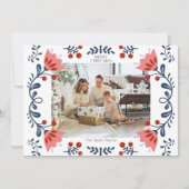 フローラエレガントフレームクリスマスツーフォト シーズンカード (正面)