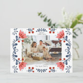 フローラエレガントフレームクリスマスツーフォト シーズンカード (スタンド正面)