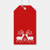 フローラエレガントフレームレッドクリスマス付きトナカイ ギフトタグ (裏面)