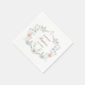 フローラエレガントフレーム洗礼 スタンダードカクテルナプキン (角)