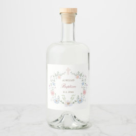 フローラエレガントフレーム洗礼 リキュールボトルラベル