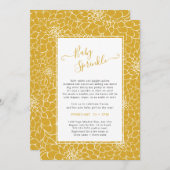 フローラエレガントフレーム色変更ベビー振り掛け 招待状 (正面/裏面)