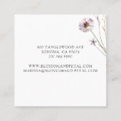 フローラエレガントフローリスト広場名刺 スクエア名刺 (裏面)