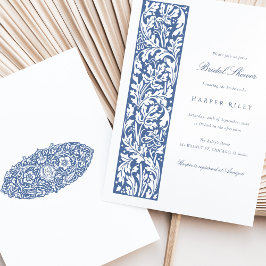 フローラエレガントブライダルシャワーオリーブクリーム 招待状