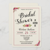 フローラエレガントブライダルシャワークラフト招待状 招待状 (正面/裏面)