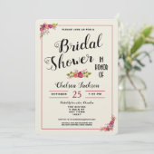 フローラエレガントブライダルシャワークラフト招待状 招待状 (スタンド正面)