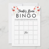 フローラエレガントブライダルシャワービンゴゲームカード 招待状 (正面)