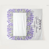 フローラエレガントブライダルシャワーフォトブース背景 タペストリー (正面(横))