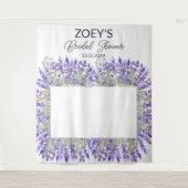 フローラエレガントブライダルシャワーフォトブース背景 タペストリー (正面)