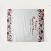 フローラエレガントブライダルシャワーフォトブース背景 タペストリー (正面(横))