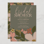 フローラエレガントブライダルシャワー招待 招待状 (正面/裏面)