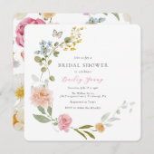 フローラエレガントブライダルシャワー招待 招待状 (正面/裏面)