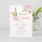 フローラエレガントブライダルブランチとバブリー招待状 招待状 (スタンド正面)