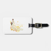 フローラエレガントブライドロマン結婚ティックデザイン ラゲッジタグ (正面横)