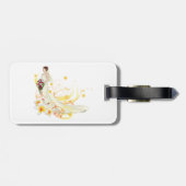 フローラエレガントブライドロマン結婚ティックデザイン ラゲッジタグ (裏面横)