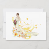 フローラエレガントブライドロマン結婚ティックデザイン 招待状 (正面)