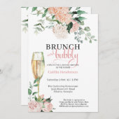 フローラエレガントブランチとバブリーブライダルシャワー 招待状 (正面/裏面)