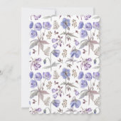 フローラエレガントブリジガートンテーマのブライダルシャワー 招待状 (裏面)