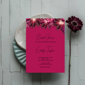 フローラエレガントブルゴーニュブライダルシャワー 招待状