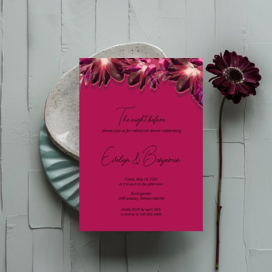 フローラエレガントブルゴーニュリハーサルディナー 招待状