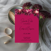 フローラエレガントブルゴーニュ日付を保存 セーブザデート