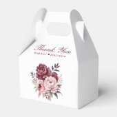 フローラエレガントブルゴーニュ水彩牡丹結婚の フェイバーボックス (裏面サイド)