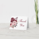 フローラエレガントブルゴーニュ結婚ー・牡丹 サンキューカード (正面)