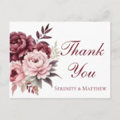 フローラエレガントブルゴーニュ結婚ー・牡丹 ポストカード (正面)