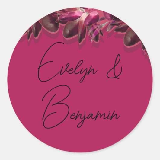 フローラエレガントブルゴーニュ ラウンドシール (正面)