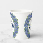 フローラエレガントブルーアジサイ100thバースデーパーティー 紙コップ (左)