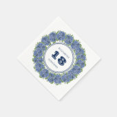 フローラエレガントブルーアジサイ18thバースデーパーティー スタンダードカクテルナプキン (角)