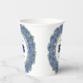 フローラエレガントブルーアジサイ50thバースデーパーティー 紙コップ (右)