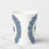 フローラエレガントブルーアジサイ70th誕生日パーティー 紙コップ (右)