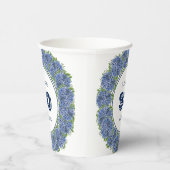 フローラエレガントブルーアジサイ90th誕生日パーティー 紙コップ (右)