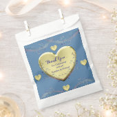 フローラエレガントブルーウェディングパーティー フェイバーバッグ (クリップ留めされた状態)